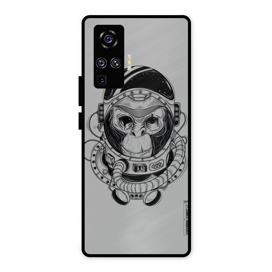 Chimpanzee Astronaut Metal Back Case for Vivo X50 Pro