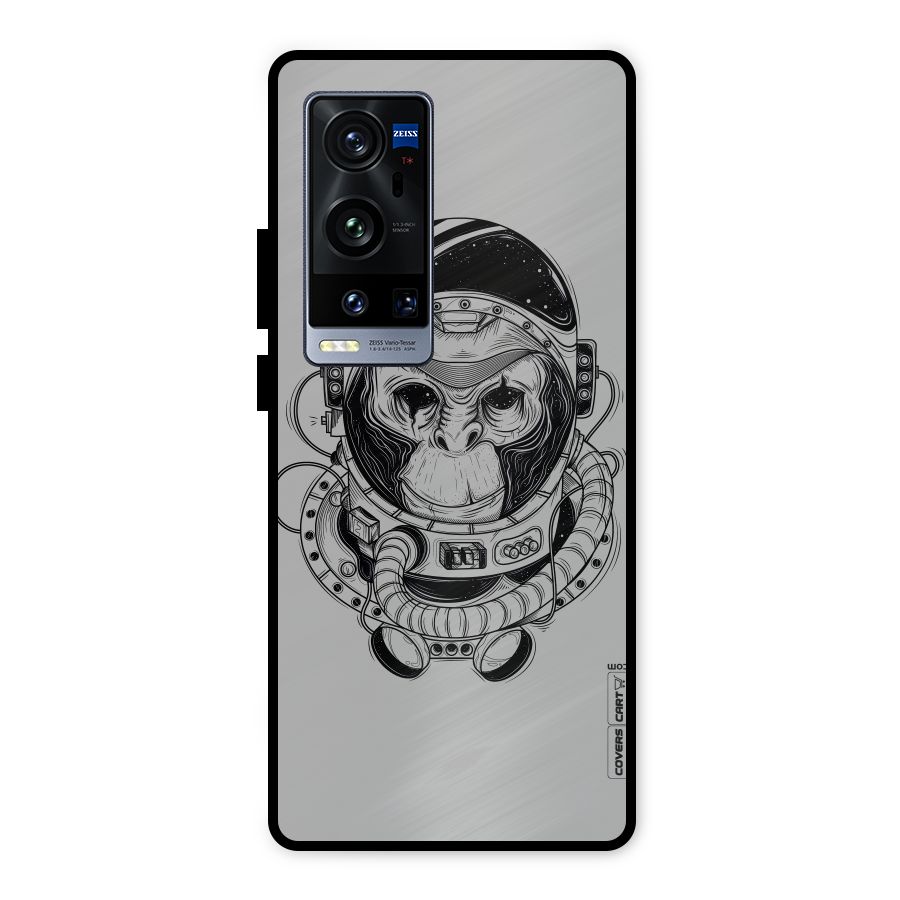 Chimpanzee Astronaut Metal Back Case for Vivo X60 Pro Plus