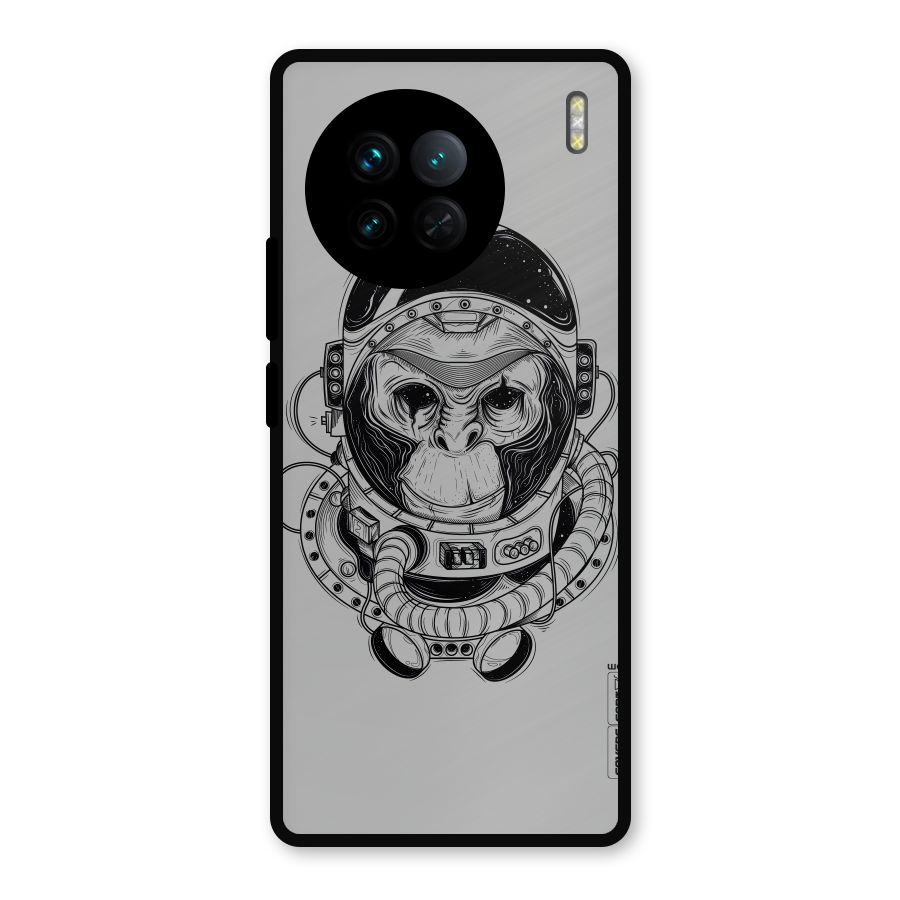 Chimpanzee Astronaut Metal Back Case for Vivo X90