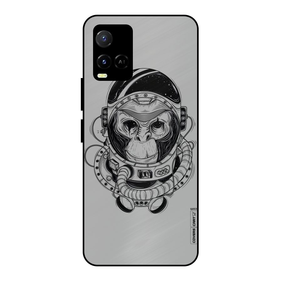 Chimpanzee Astronaut Metal Back Case for Vivo Y21T