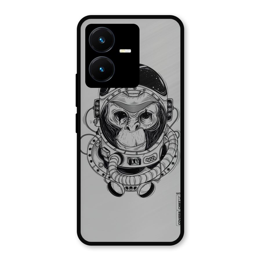 Chimpanzee Astronaut Metal Back Case for Vivo Y22