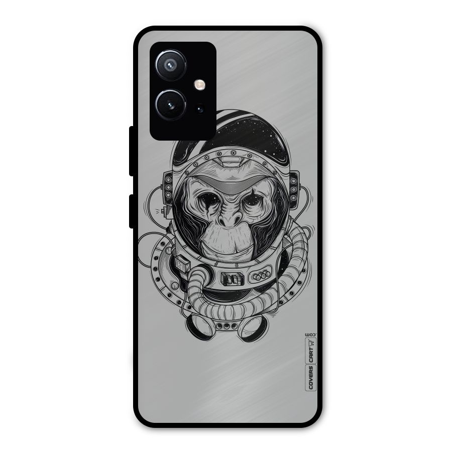 Chimpanzee Astronaut Metal Back Case for Vivo Y75 5G
