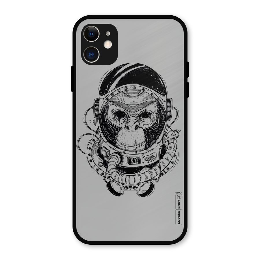 Chimpanzee Astronaut Metal Back Case for iPhone 11