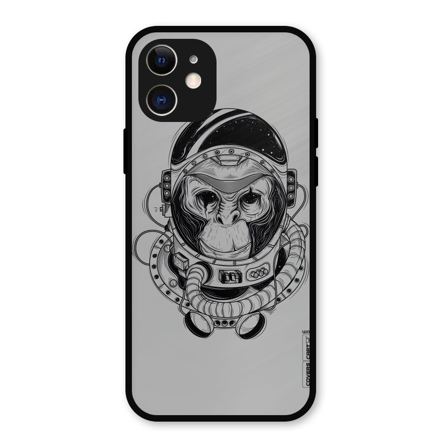 Chimpanzee Astronaut Metal Back Case for iPhone 12