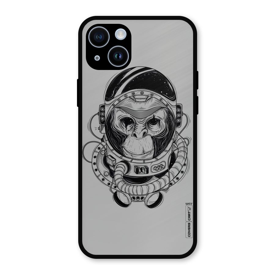 Chimpanzee Astronaut Metal Back Case for iPhone 14