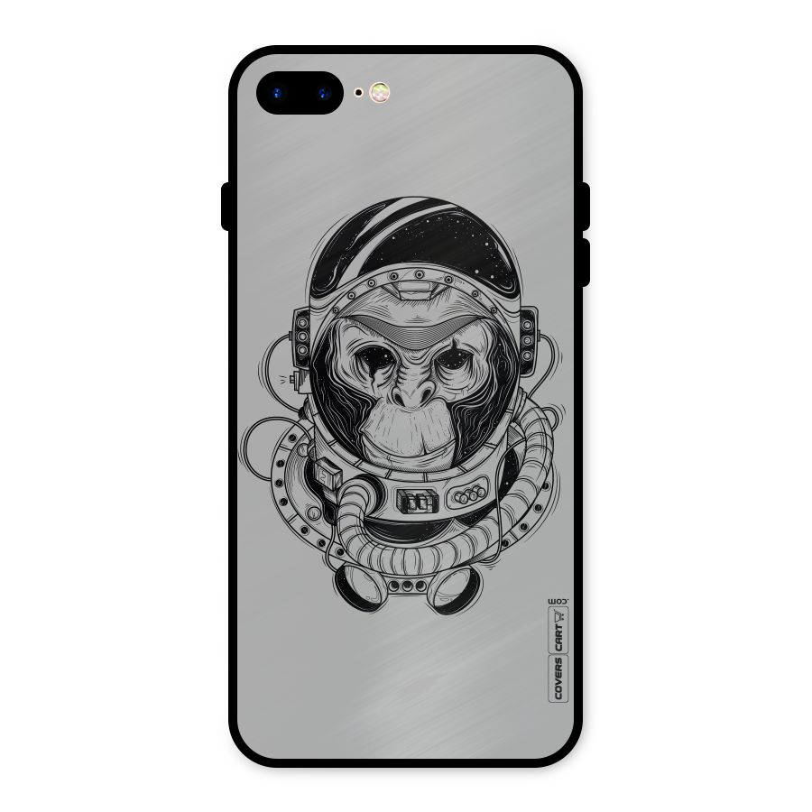 Chimpanzee Astronaut Metal Back Case for iPhone 8 Plus