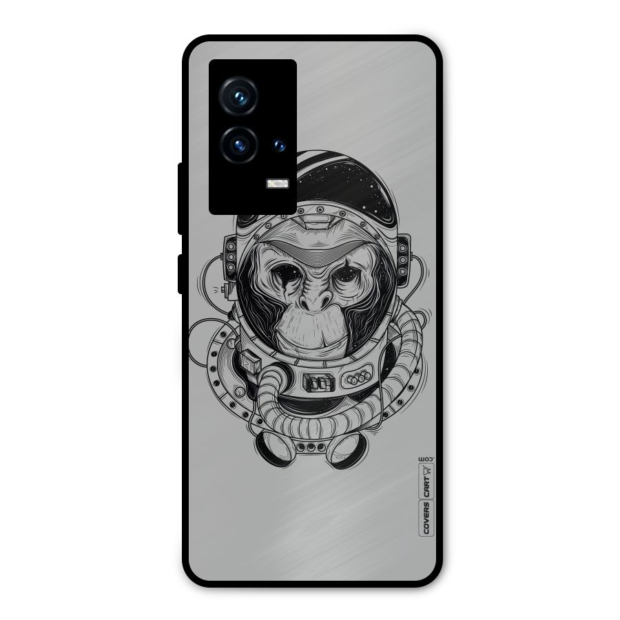 Chimpanzee Astronaut Metal Back Case for iQOO 9 5G