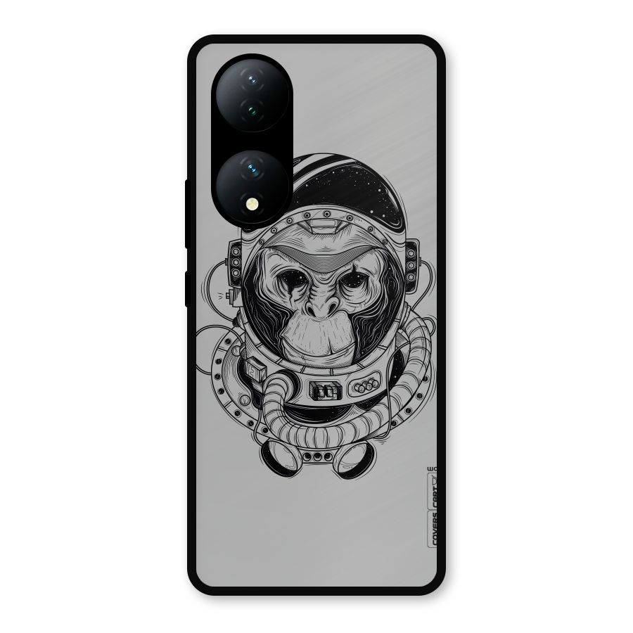 Chimpanzee Astronaut Metal Back Case for iQOO Z7s