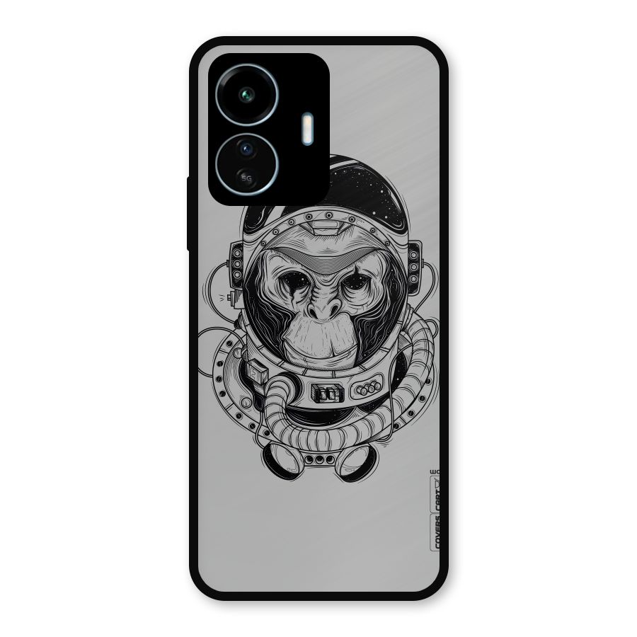 Chimpanzee Astronaut Metal Back Case for vivo iQOO Z6 Lite 5G