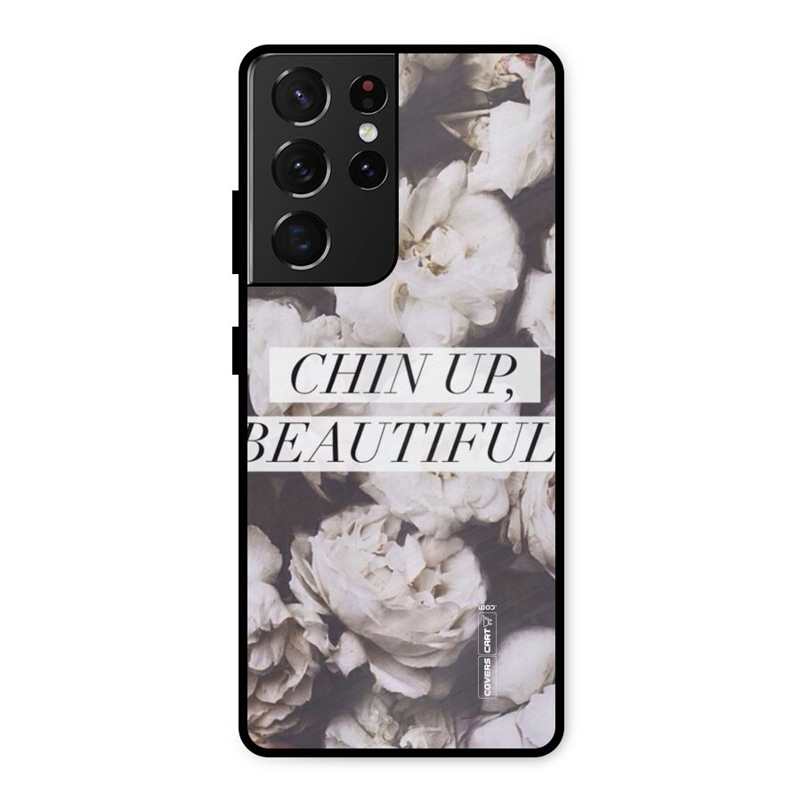 Chin Up Beautiful Metal Back Case for Galaxy S21 Ultra 5G