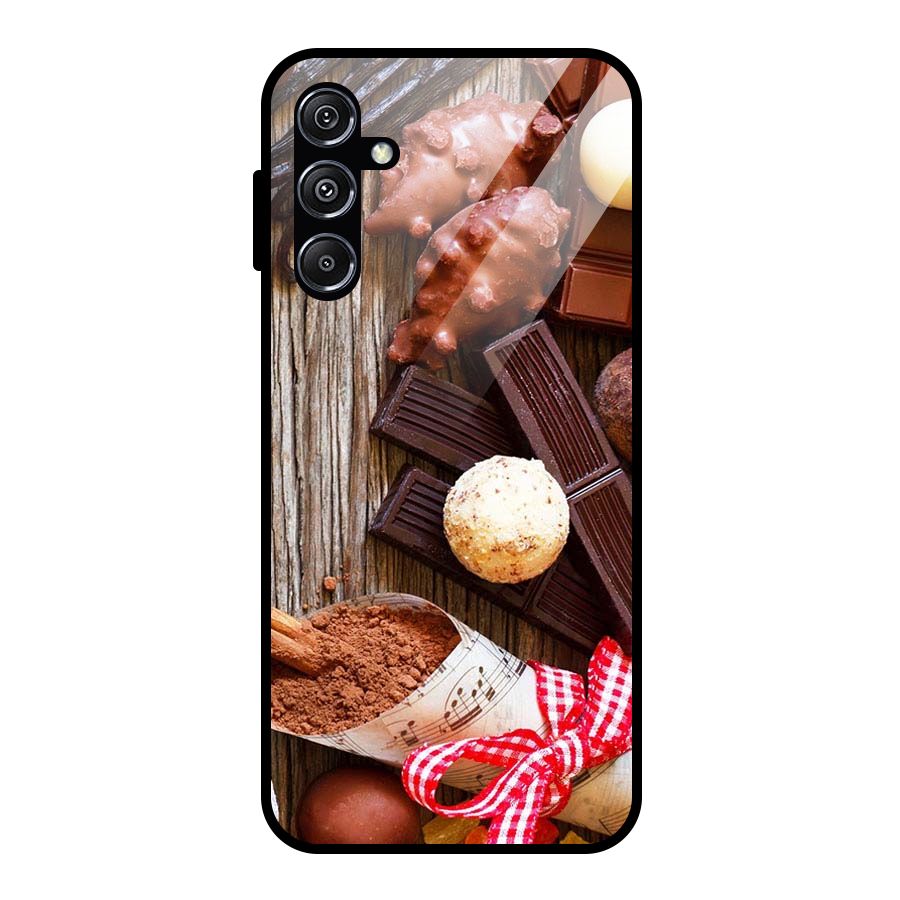 Chocolate Candies Glass Back Case for Galaxy M34 5G