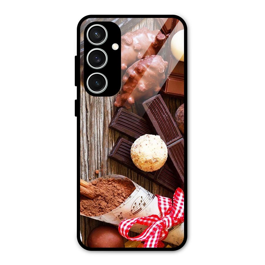 Chocolate Candies Glass Back Case for Galaxy S23 FE