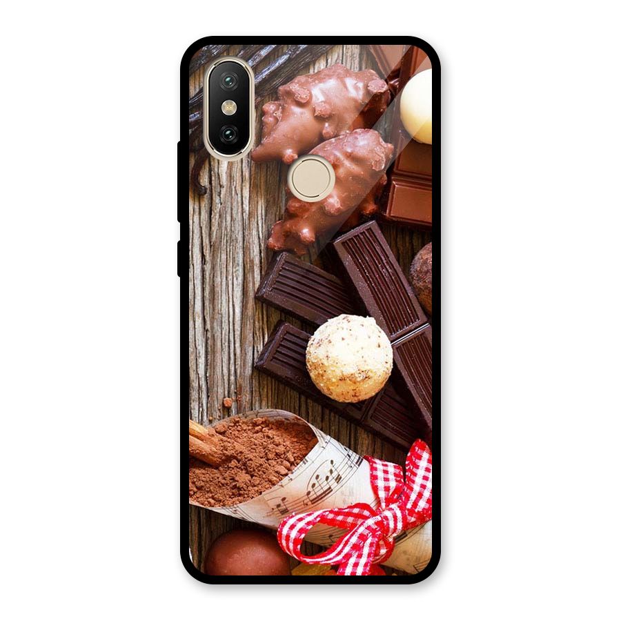 Chocolate Candies Glass Back Case for Redmi A2