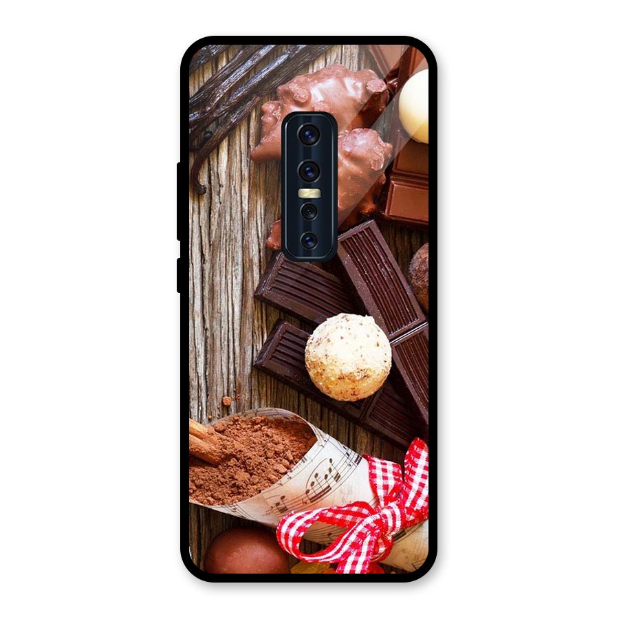 Chocolate Candies Glass Back Case for Vivo V17 Pro