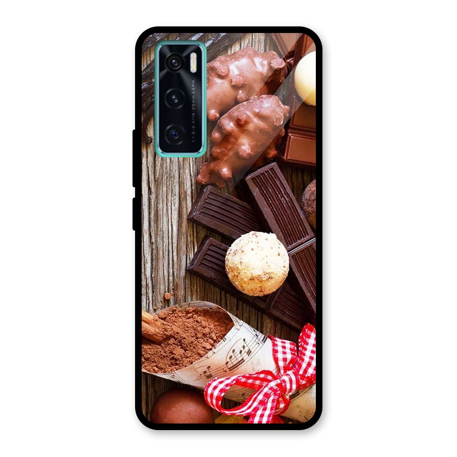 Chocolate Candies Glass Back Case for Vivo V20 SE