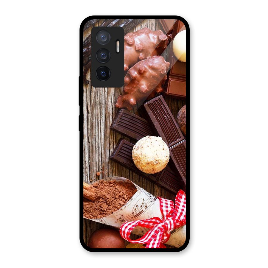 Chocolate Candies Glass Back Case for Vivo V23e