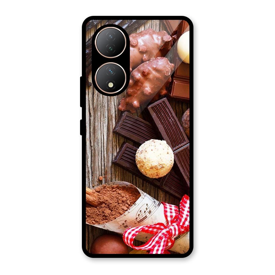 Chocolate Candies Glass Back Case for Vivo Y100A