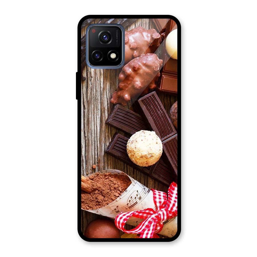 Chocolate Candies Glass Back Case for Vivo Y72 5G