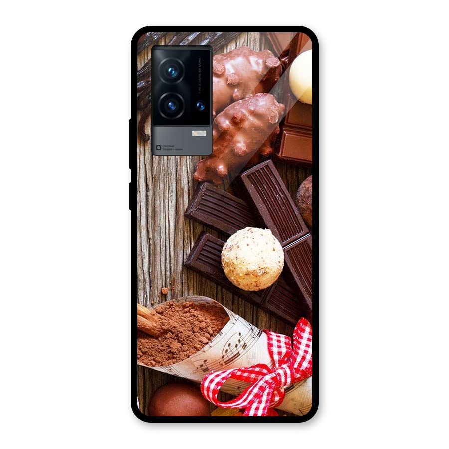 Chocolate Candies Glass Back Case for iQOO 9 5G