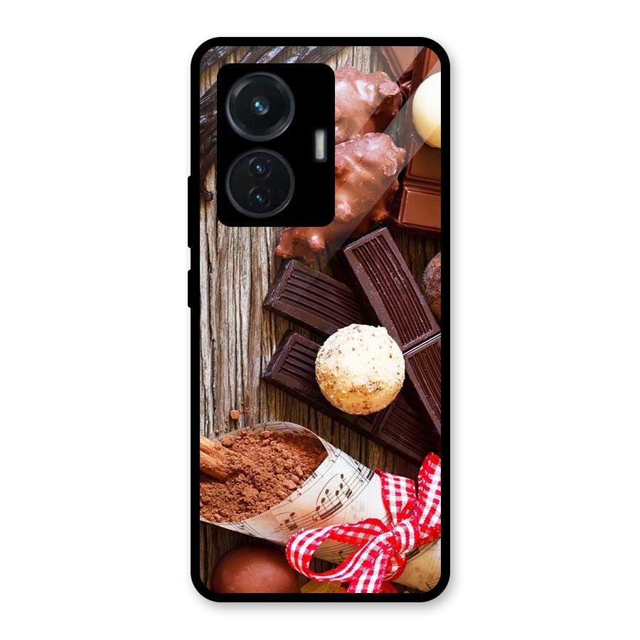 Chocolate Candies Glass Back Case for iQOO Z6 44W