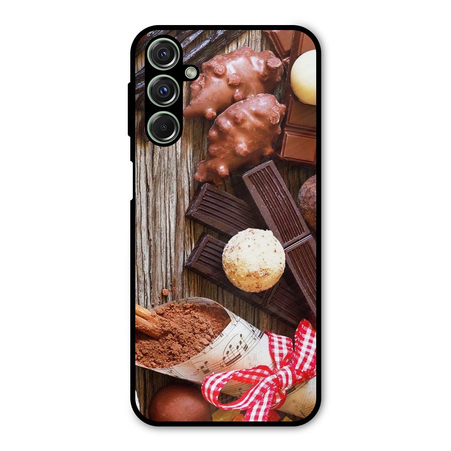 Chocolate Candies Metal Back Case for Galaxy F34