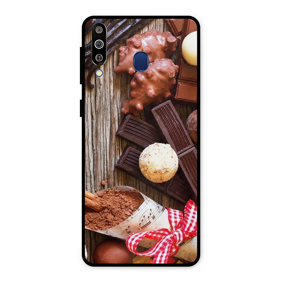 Chocolate Candies Metal Back Case for Galaxy M30