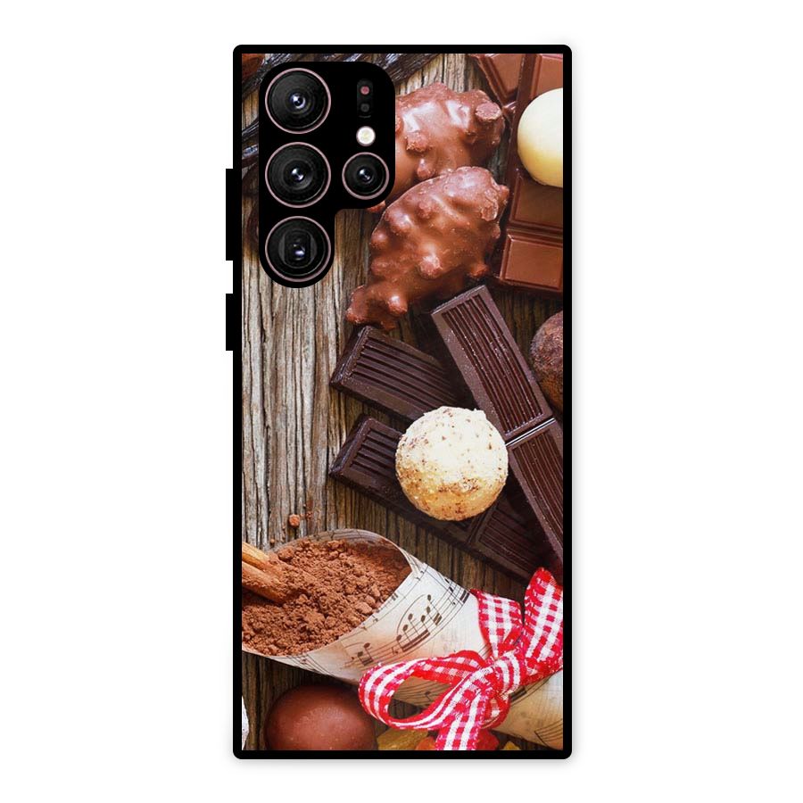 Chocolate Candies Metal Back Case for Galaxy S22 Ultra 5G
