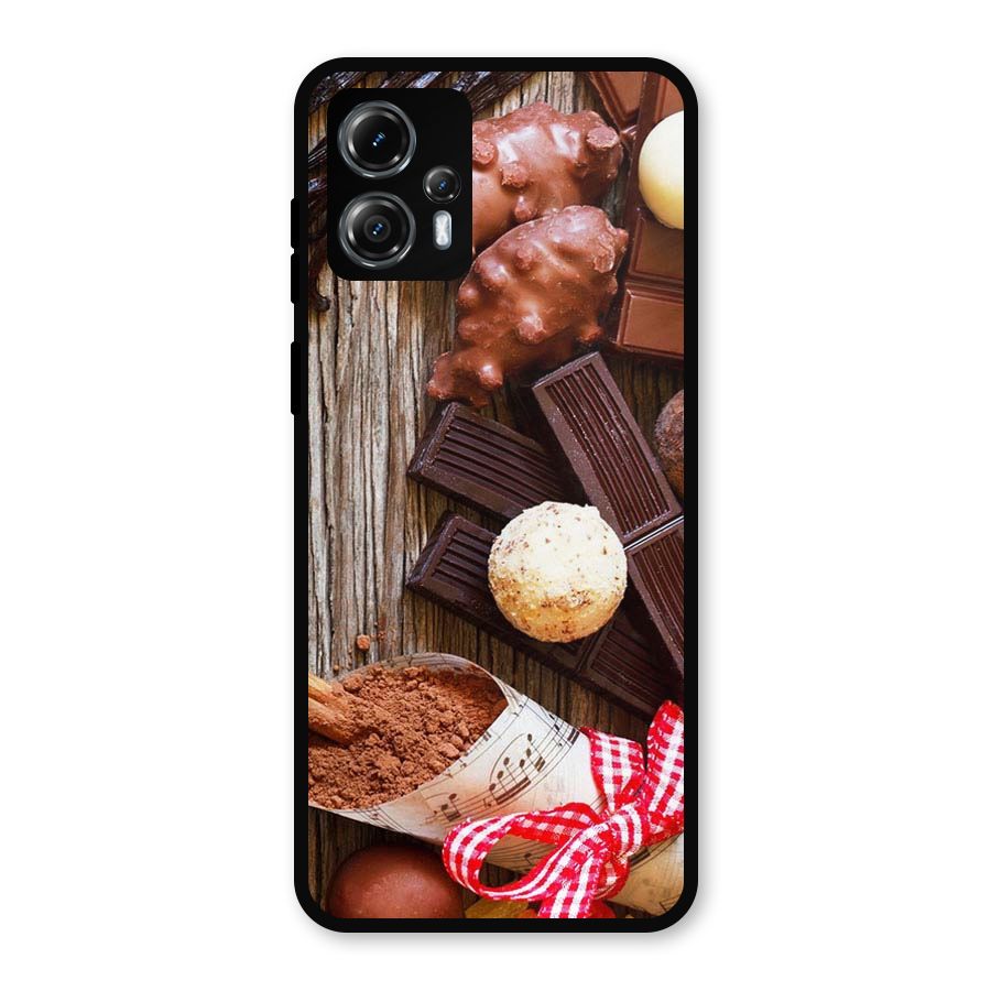 Chocolate Candies Metal Back Case for Moto G13