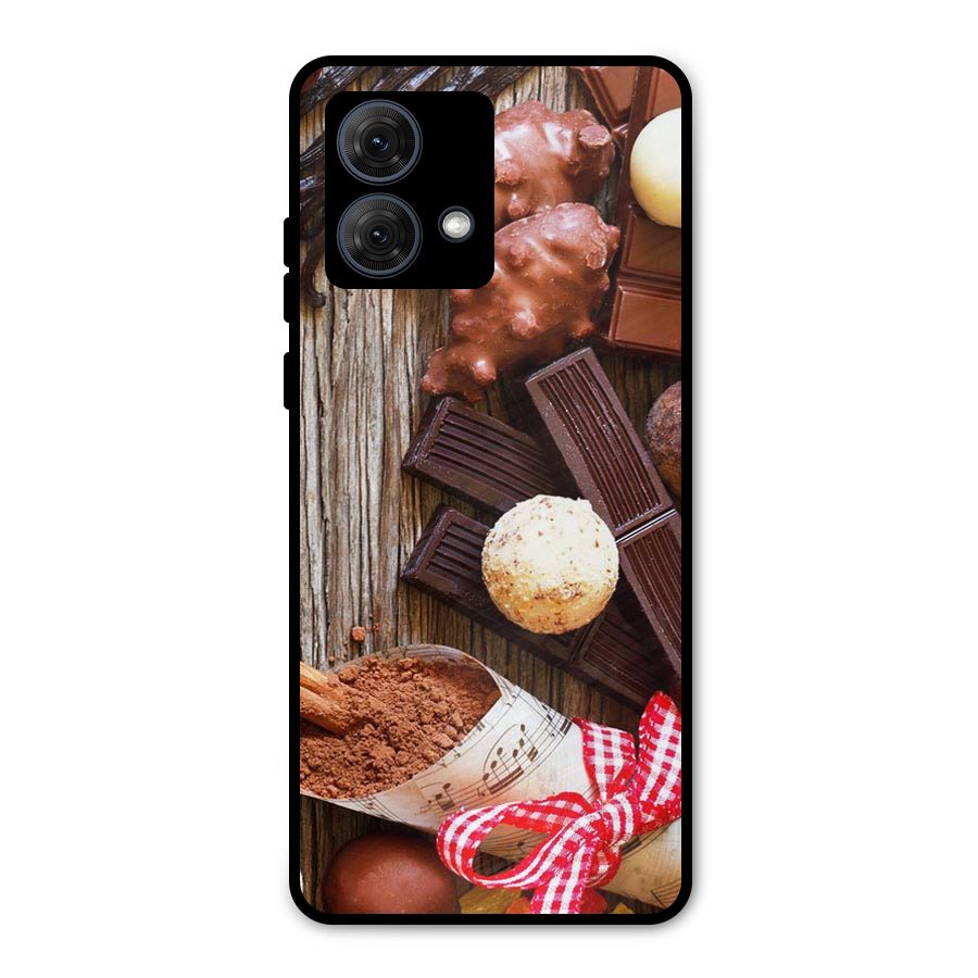 Chocolate Candies Metal Back Case for Moto G84