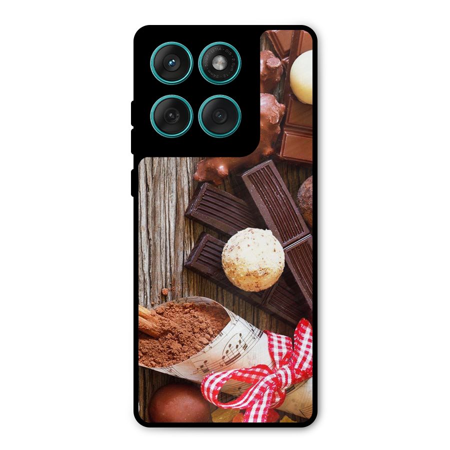 Chocolate Candies Metal Back Case for Motorola Edge 60