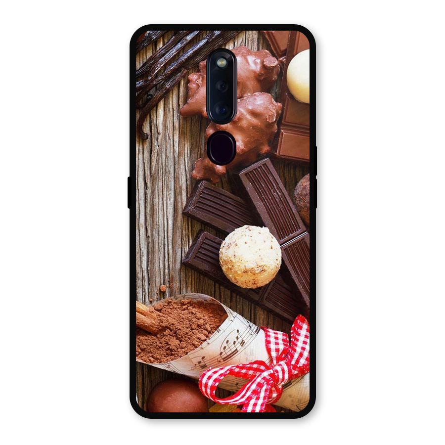 Chocolate Candies Metal Back Case for Oppo F11 Pro