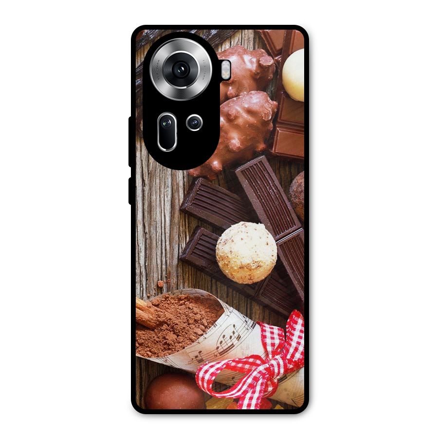 Chocolate Candies Metal Back Case for Oppo Reno11 5G