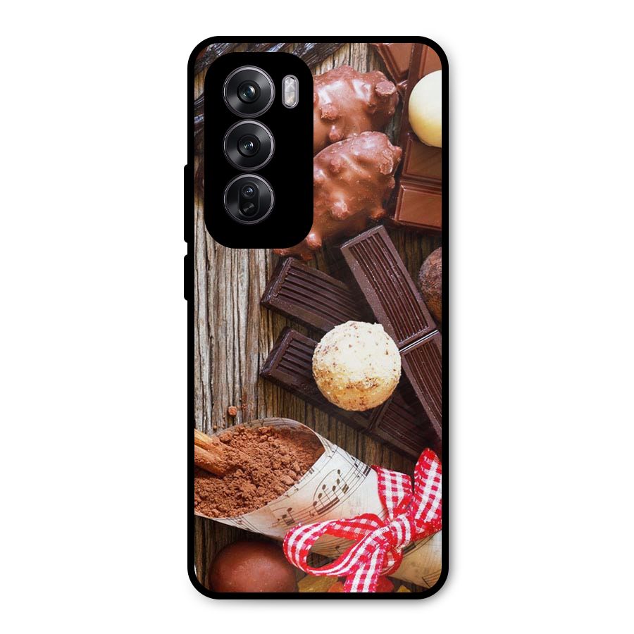 Chocolate Candies Metal Back Case for Oppo Reno12 Pro