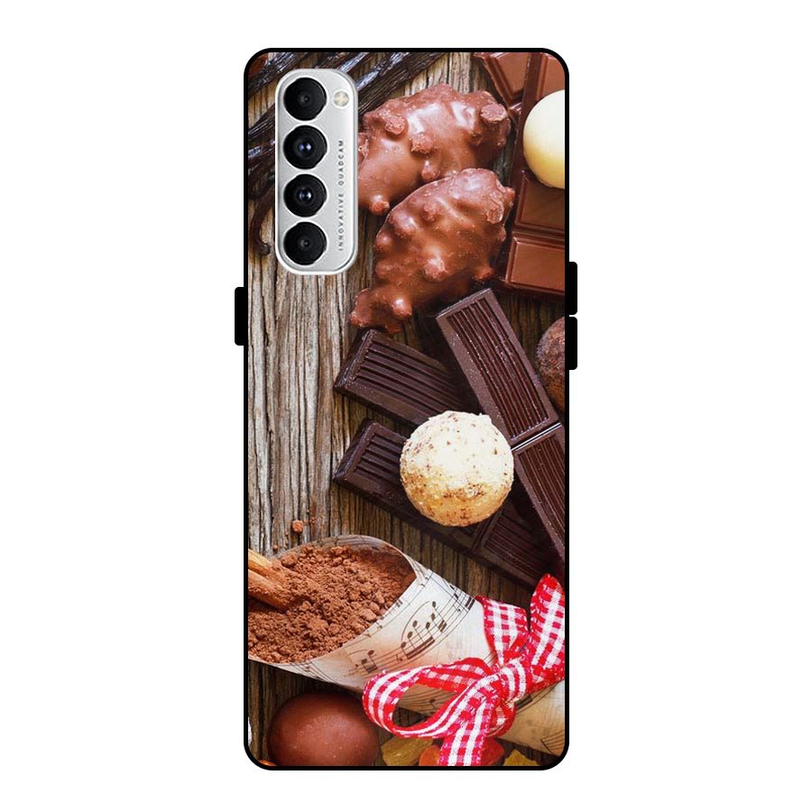 Chocolate Candies Metal Back Case for Oppo Reno4 Pro