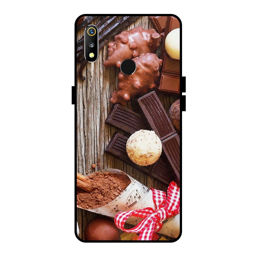Chocolate Candies Metal Back Case for Realme 3
