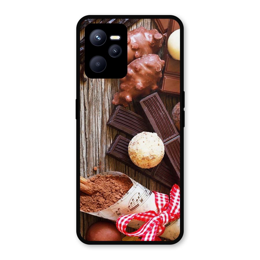 Chocolate Candies Metal Back Case for Realme C35