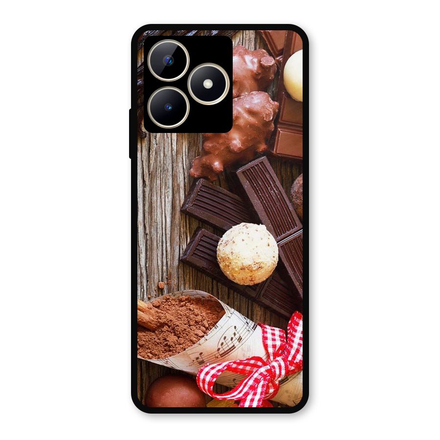 Chocolate Candies Metal Back Case for Realme C53