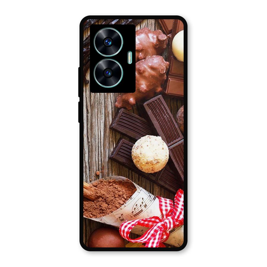 Chocolate Candies Metal Back Case for Realme C55