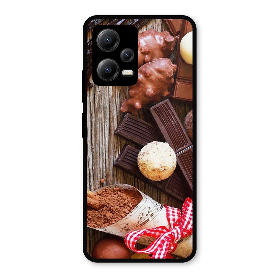 Chocolate Candies Metal Back Case for Redmi Note 12 5G