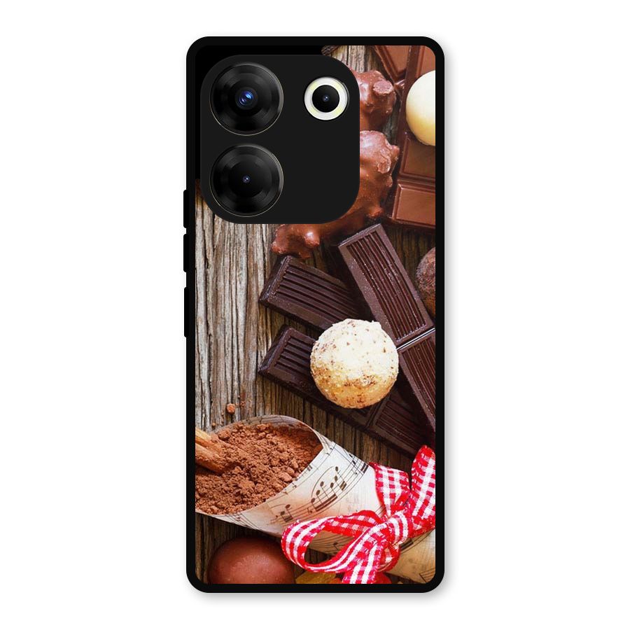 Chocolate Candies Metal Back Case for Tecno Camon 20