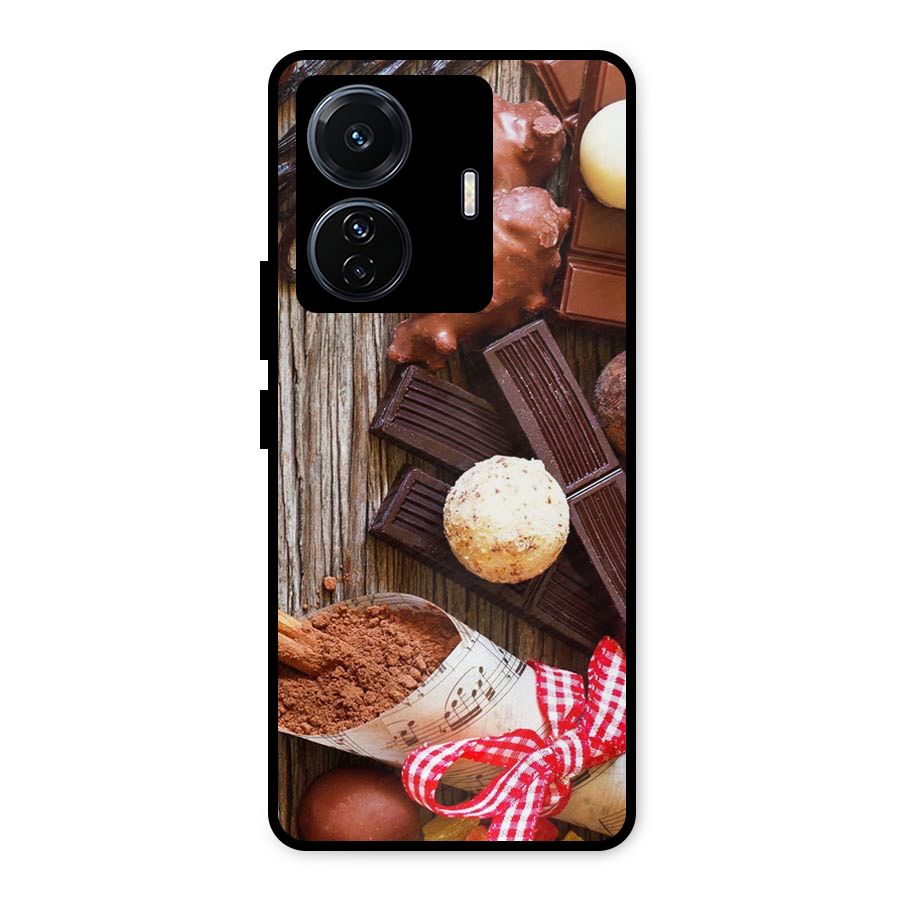 Chocolate Candies Metal Back Case for Vivo T1 Pro