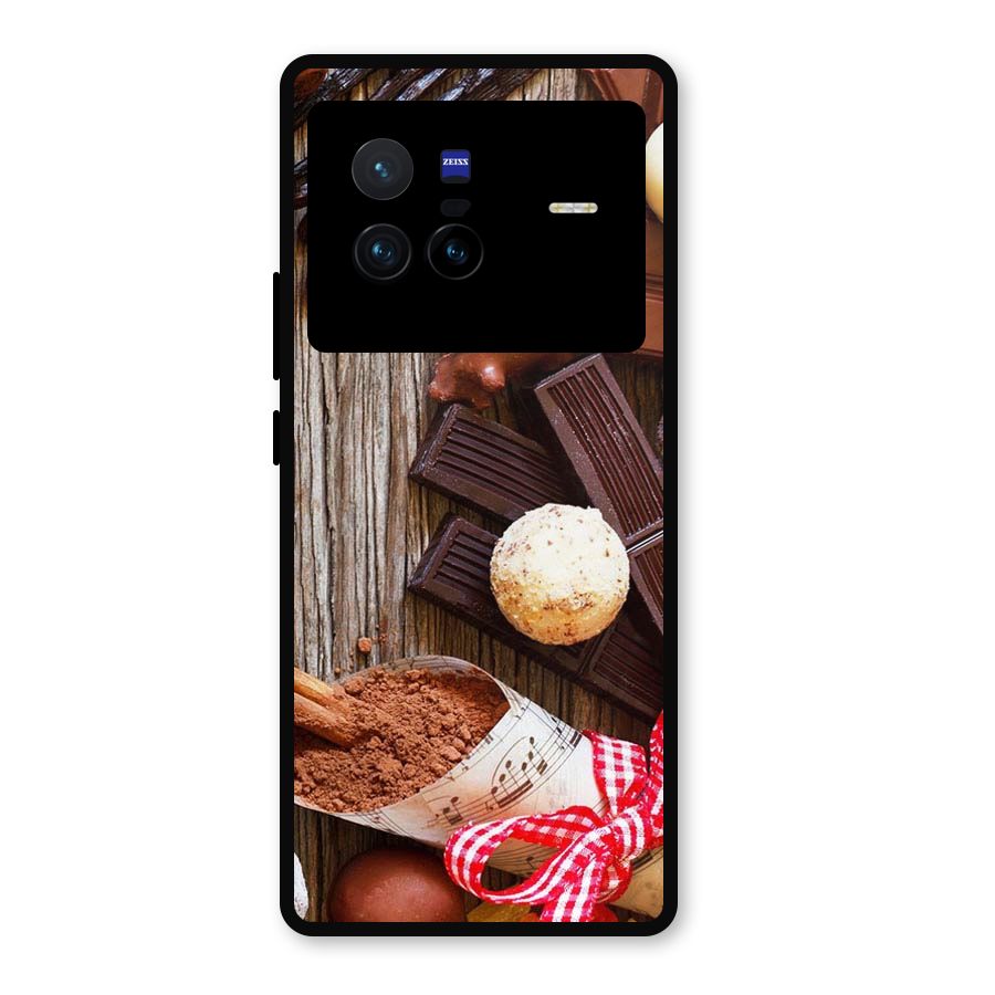 Chocolate Candies Metal Back Case for Vivo X80