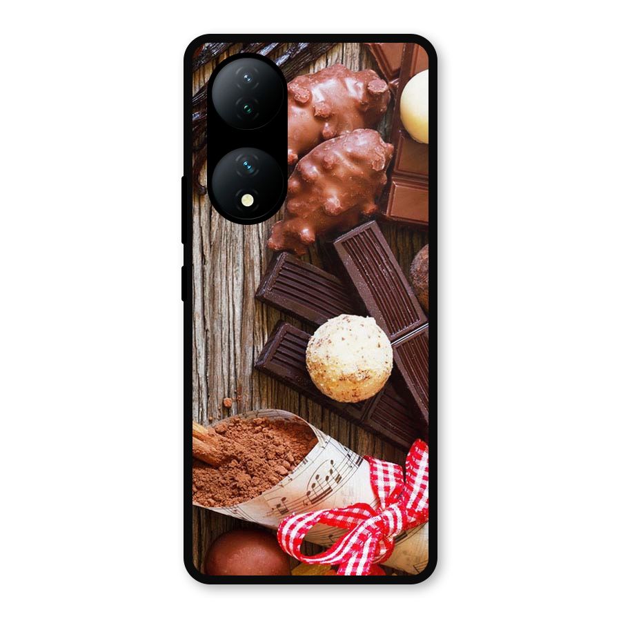 Chocolate Candies Metal Back Case for Vivo Y100a