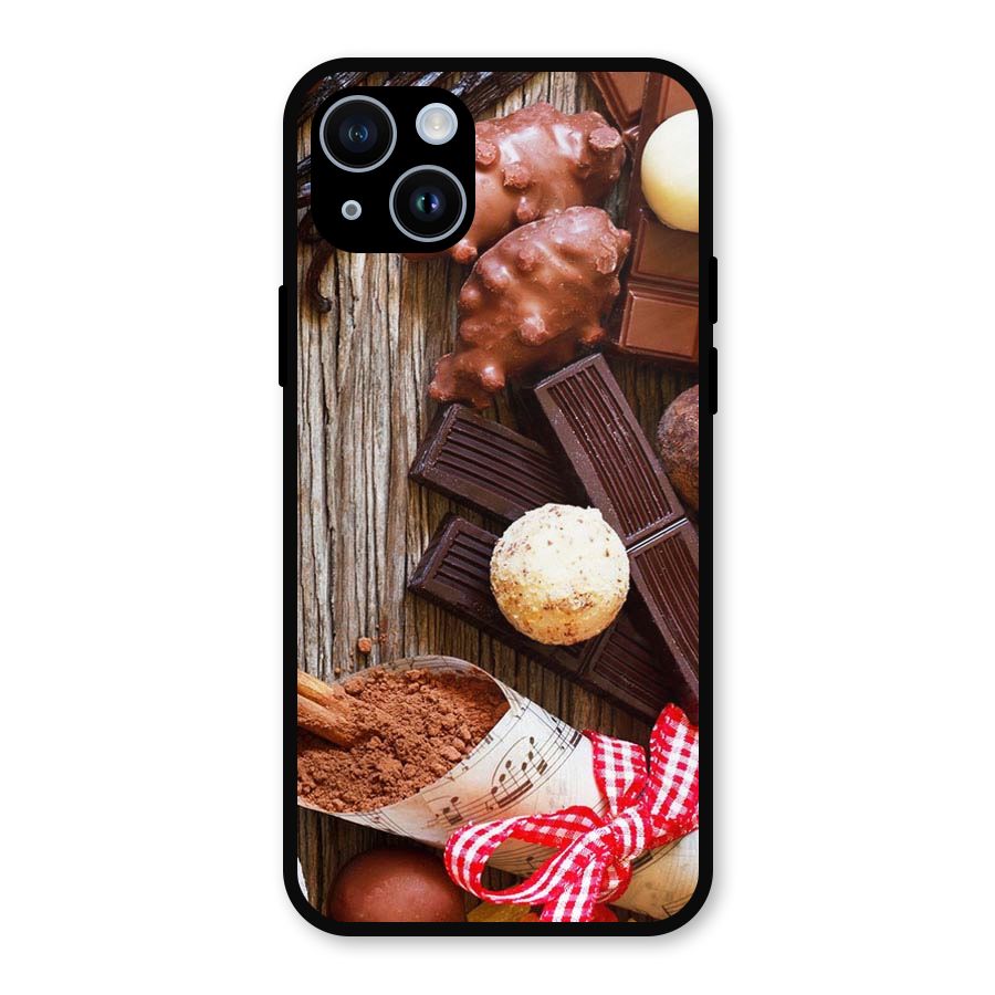 Chocolate Candies Metal Back Case for iPhone 14