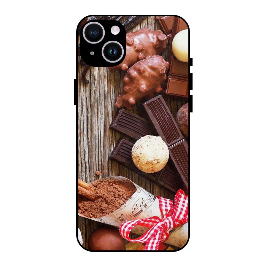 Chocolate Candies Metal Back Case for iPhone 14 Plus
