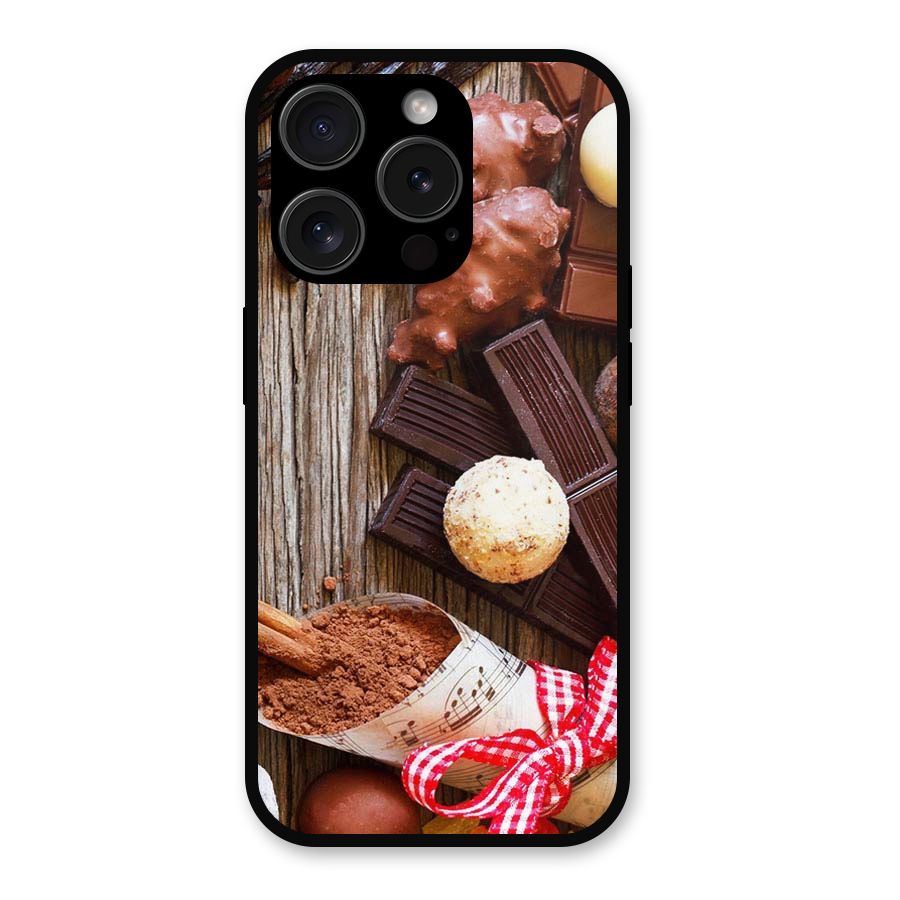 Chocolate Candies Metal Back Case for iPhone 15 Pro