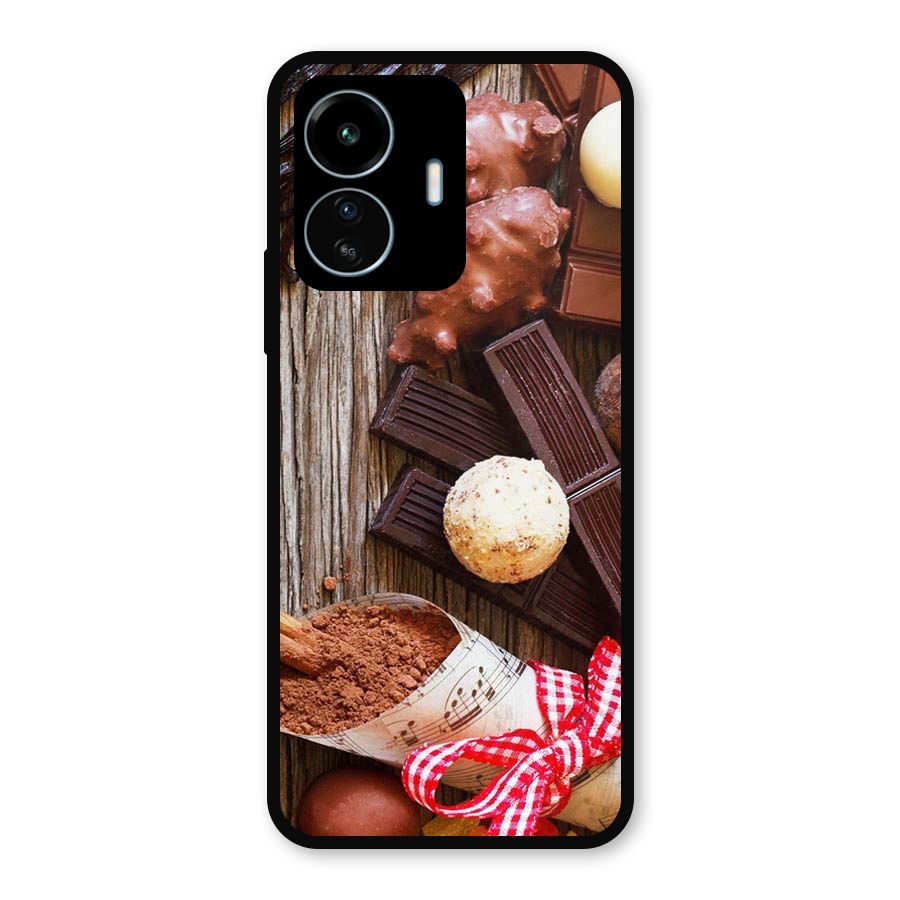 Chocolate Candies Metal Back Case for vivo iQOO Z6 Lite 5G