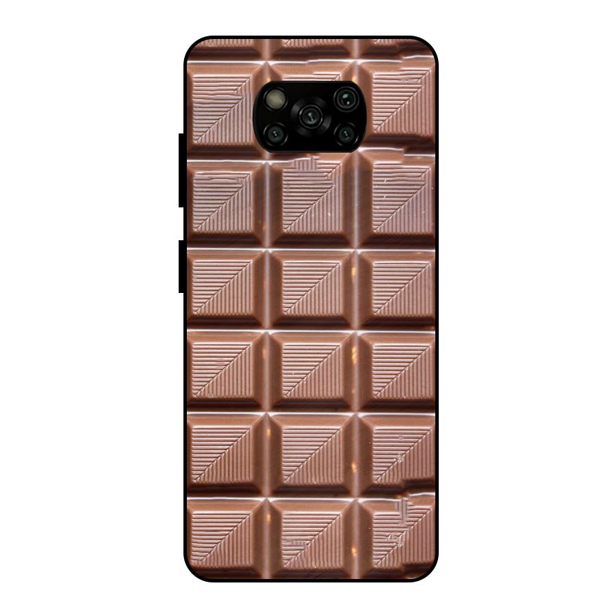 Chocolate Tiles Metal Back Case for Poco X3
