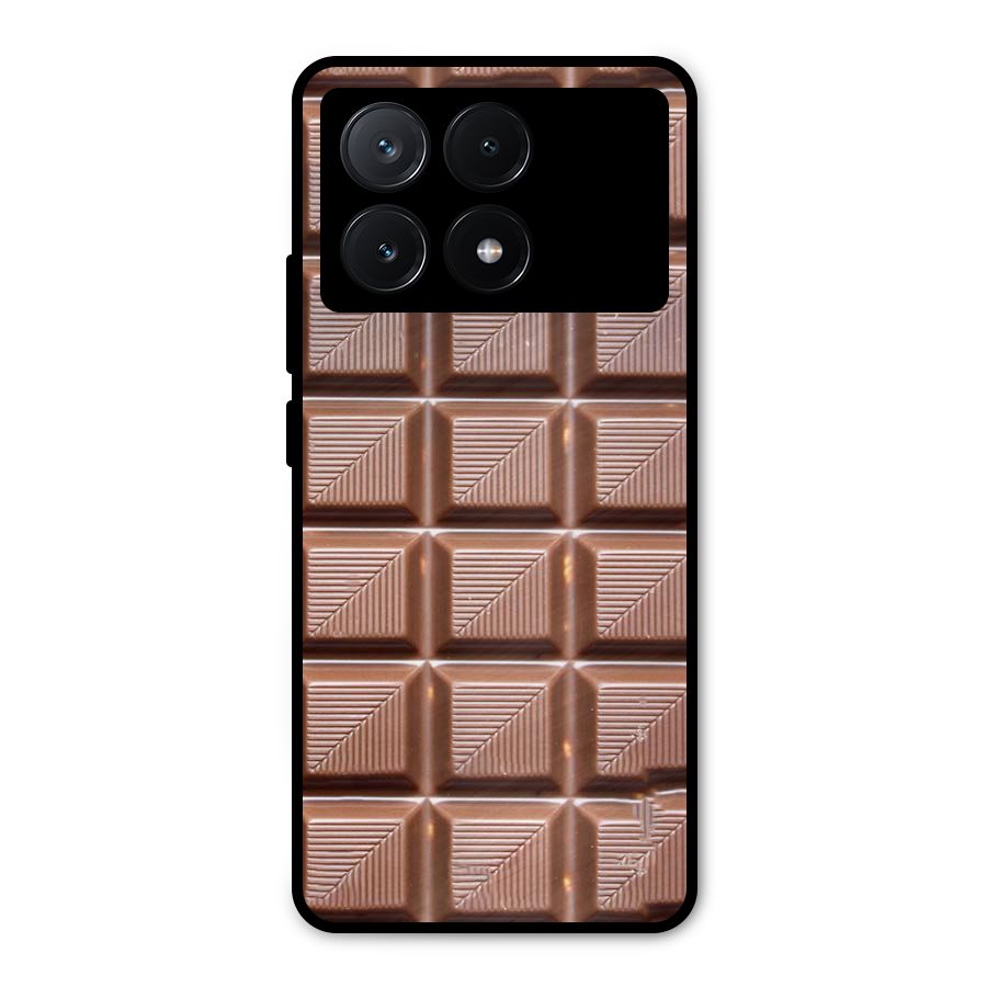 Chocolate Tiles Metal Back Case for Poco X6 Pro