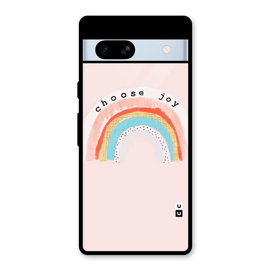 Choose Joy Glass Back Case for Google Pixel 7a